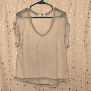 Light blue sheer shirt